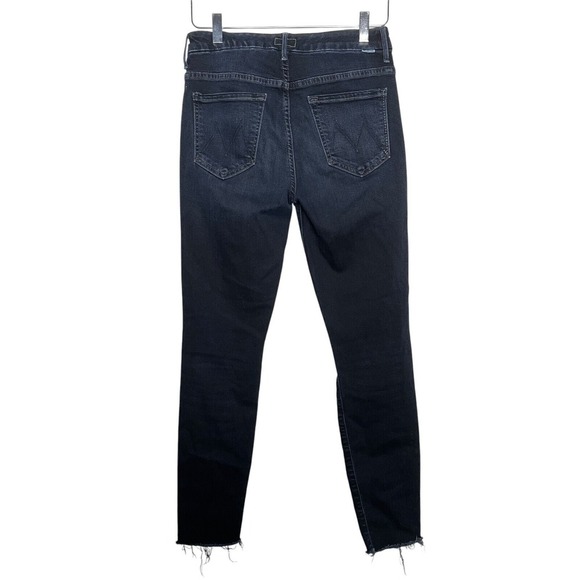 Mother High Waisted Looker Ankle Fray Skinny Jeans Last Call Size 27 Blue - Picture 2 of 15